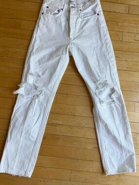 Agolde Distressed Straight Jeans